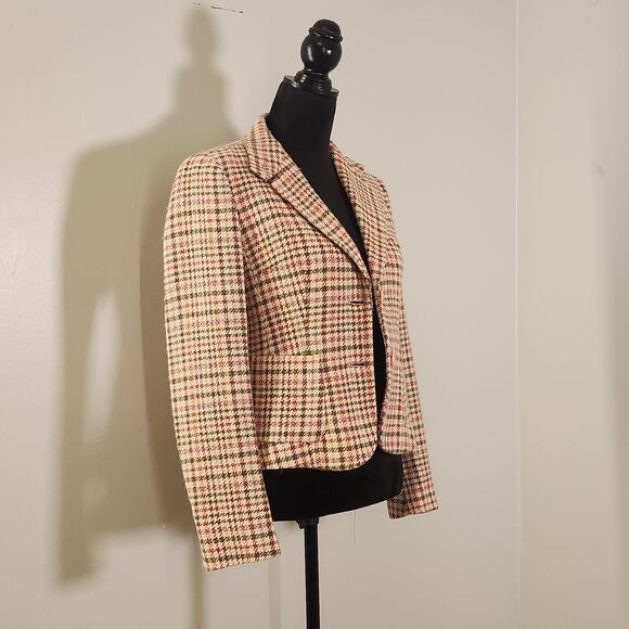 ALAIN MANOUKIAN Vintage Pink and Brown Wool Blazer, Size 8 - Picture 4 of 16